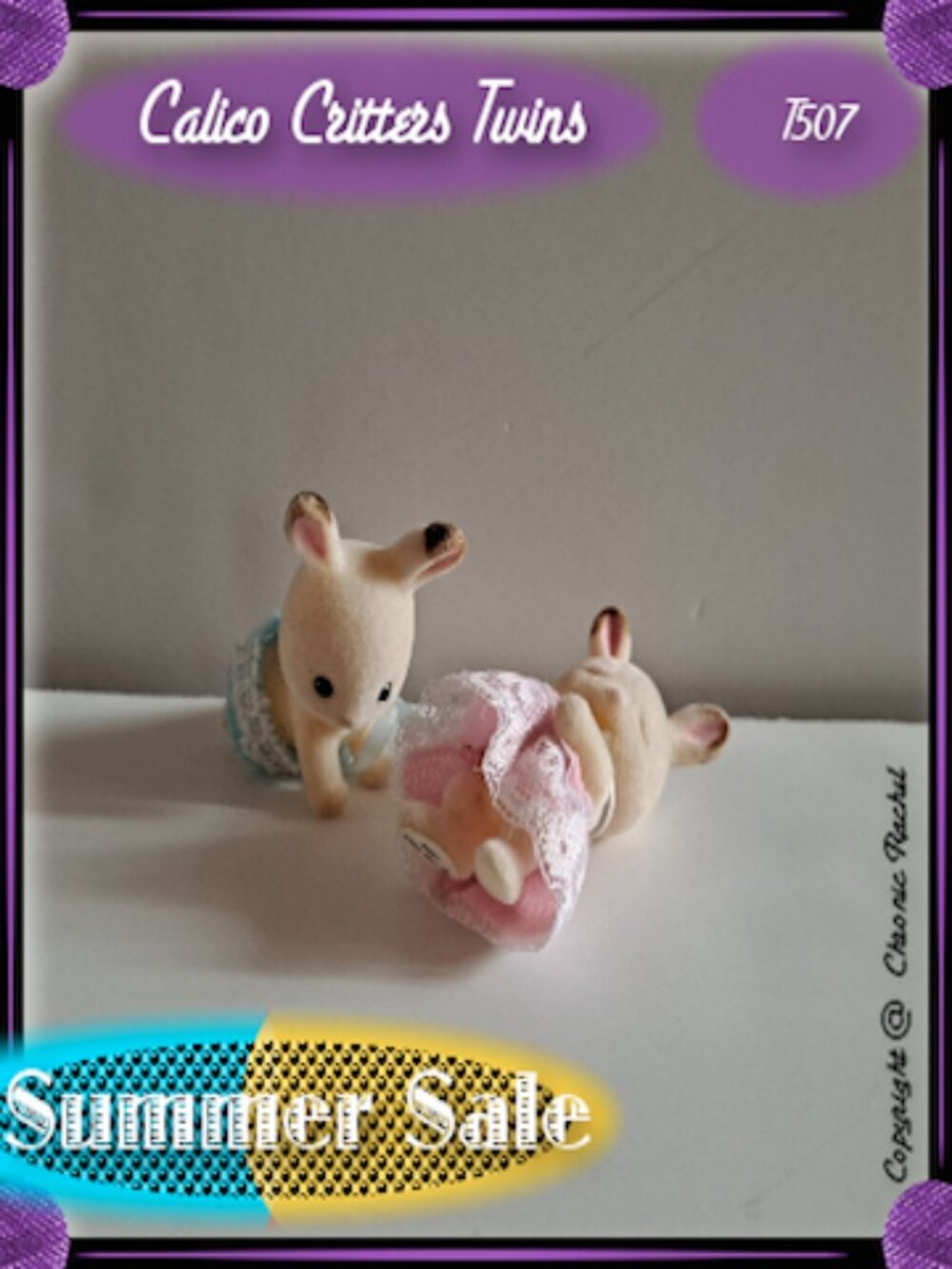 Hopscotch Rabbit Sleeping & Awake Twin Babies